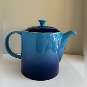 Le Creuset Stoneware Grand Teapot Azure Blue with Lid NWT